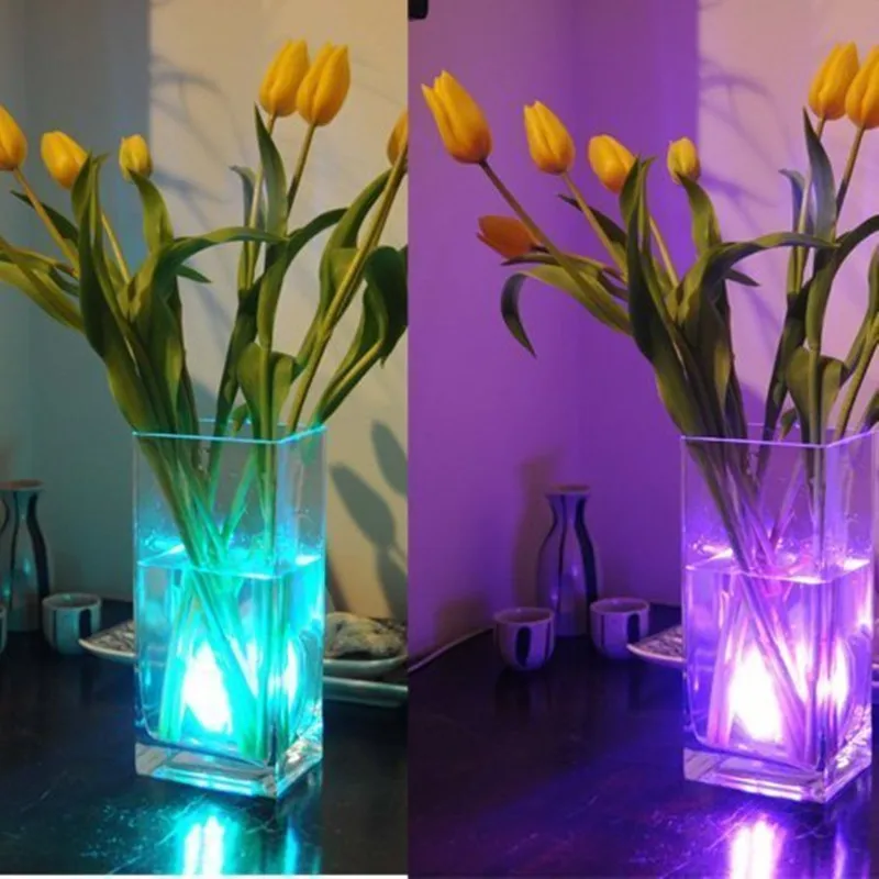 RGB 10 llevó la luz sumergible con pilas impermeable Piscina boda Piscina Pond Base florero Floral iluminaciones RGB 10 llevó la luz sumergible con pilas impermeable Piscina boda Piscina Pond Base florero Floral iluminaciones
