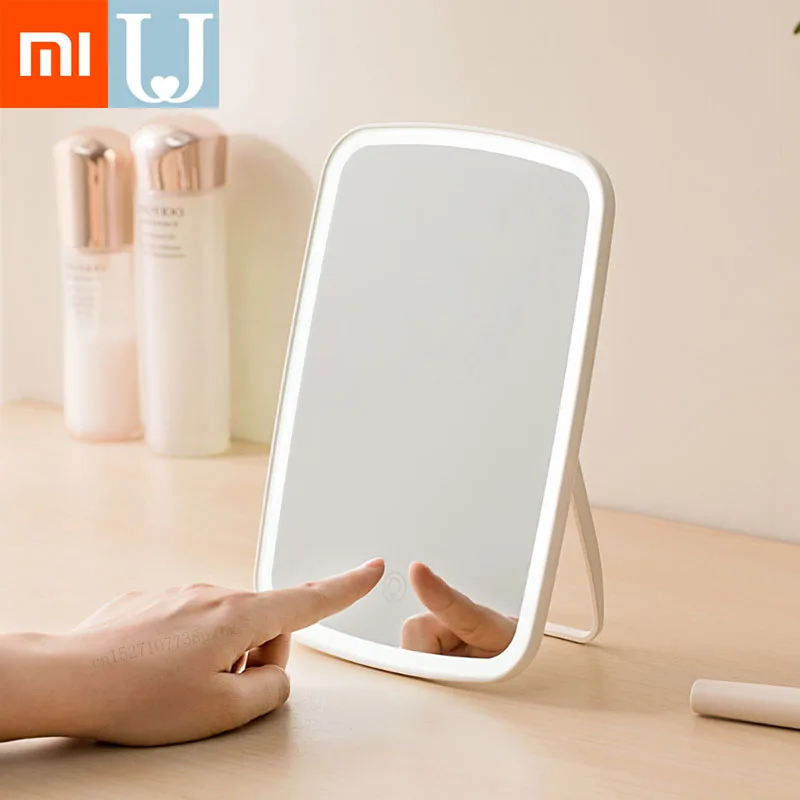 xiaomi Mijia, интеллектуальное портативное зеркало для макияжа, настольный светодиодный светильник, портативный складной светильник, зеркальный столик для общежития