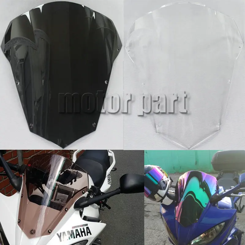 

Motorcycle Windshield Windscreen Screen Wind For 2004 2005 2006 2007 2008 2009 2010 Yamaha FZ6 S2 Fazer 600 FZ6S Black Smoke 08