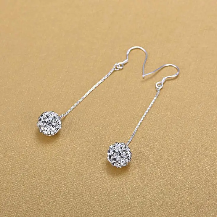 

2018 Fashion Crystal Silver color Triangle Bow Earrings For Women Sterling-silver-jewelry Stud Earrings Christmas Gift BAV01