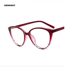 Винтаж очки кадр Для женщин ретро кошачий глаз оптический кросс модный бренд Дизайн очки кадр Пластик красный Цветочные очки