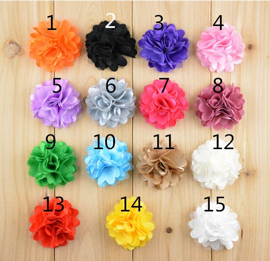 Free shipping 30PCS 5cm satin mesh flower for DIY hair accessory can mix colors(FWR-3) | Дом и сад