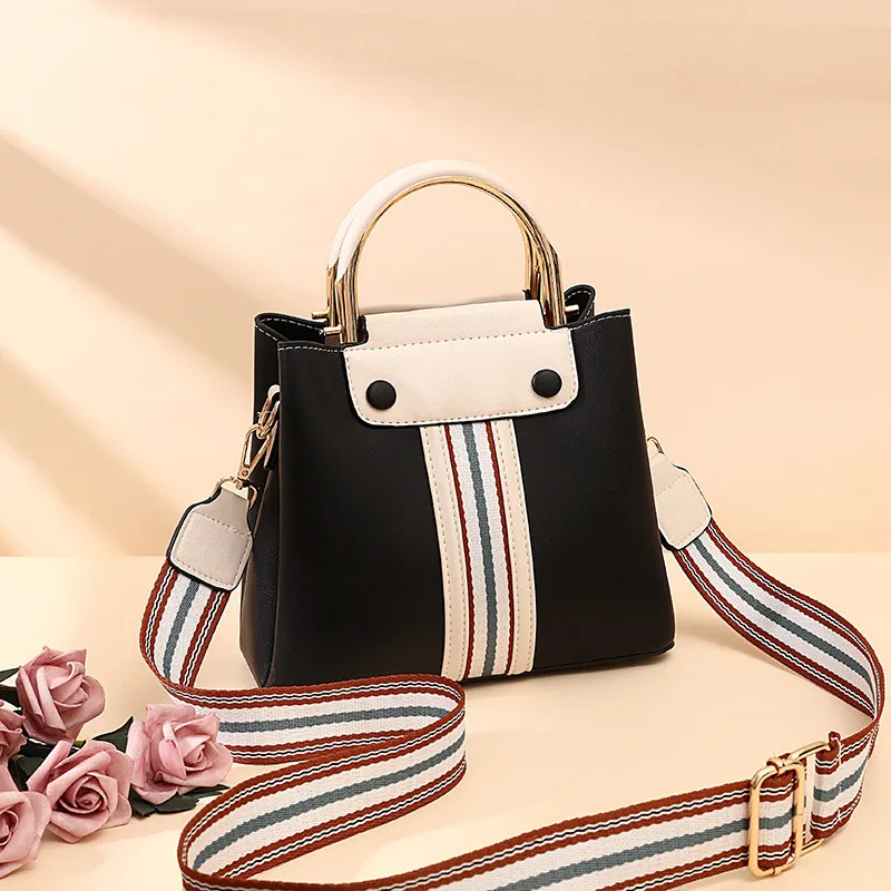 

PU Three-layer Color Trend Single Shoulder Handbag Fashion Simple Wild Messenger Shoulder Bag 2019 Summer New Women's Bag
