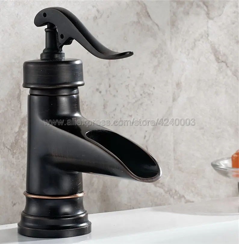 Oil Rubbed Bronze Basin Faucet Waterfall Vessel Sink Bathroom Faucet Single Hole / Handle Basin Mixer Tap Knf432 Oil Rubbed Bronze Basin Faucet Waterfall Vessel Sink Bathroom Faucet Single Hole / Handle Basin Mixer Tap Knf432