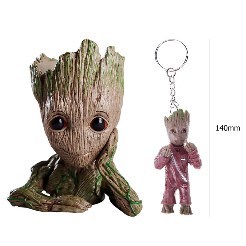 Groot Baby Flower Pot фигурки модель игрушки ручка горшок держатель растения горшок цветочный горшок Deocration для дома детский подарок - Цвет: Height140mm