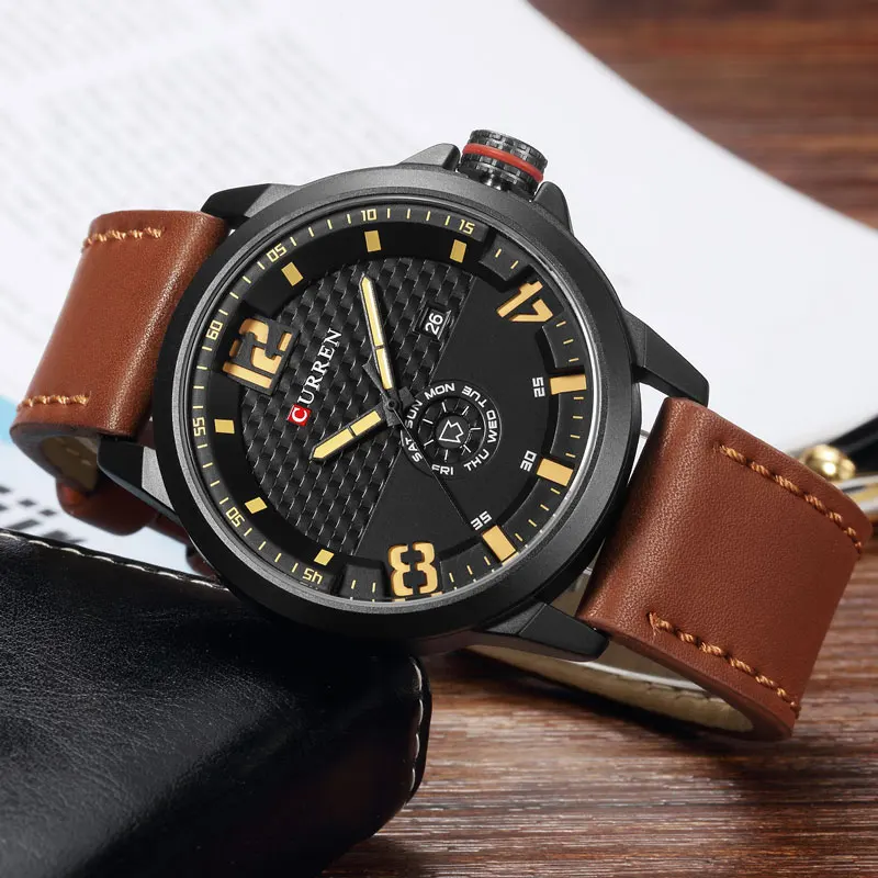 

New CURREN Men's Watches Top Brand Luxury Men Quartz Watch Man Casual Sports Clock Male Waterproof Wristwatch Relogio Masculino