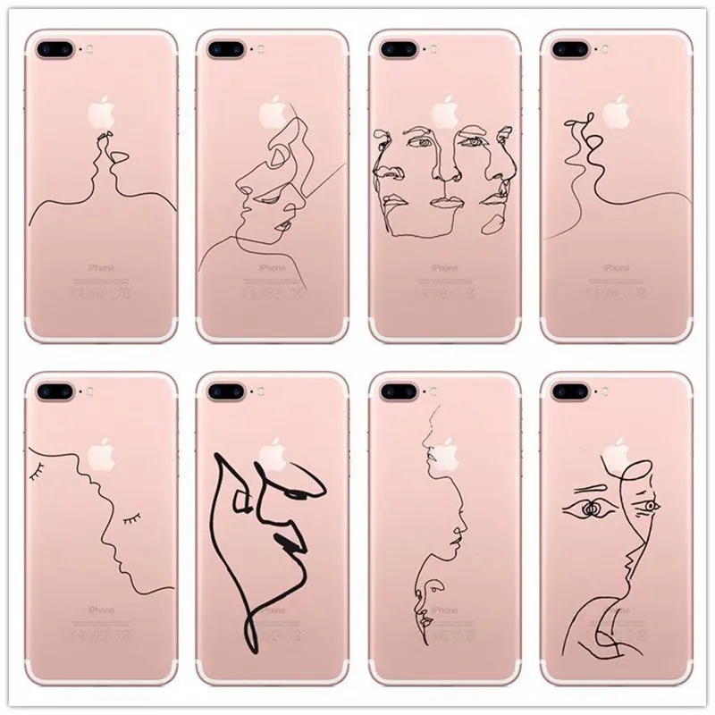 Мягкий чехол из ТПУ для телефона iPhone 6S Модный с абстрактным художественным