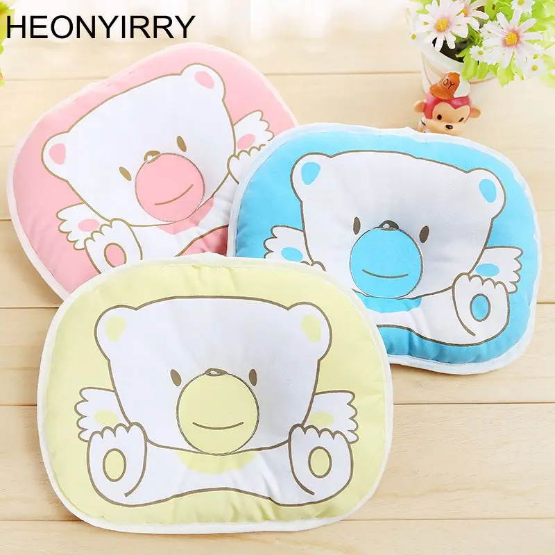 

High quality Infant bedding print bear oval shape 100% cotton Baby Bear pillow