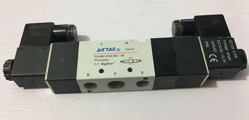 

Air Solenoid Valves 4V330E-10 3 Position 5 Port 3/8" Pneumatic Control Valve