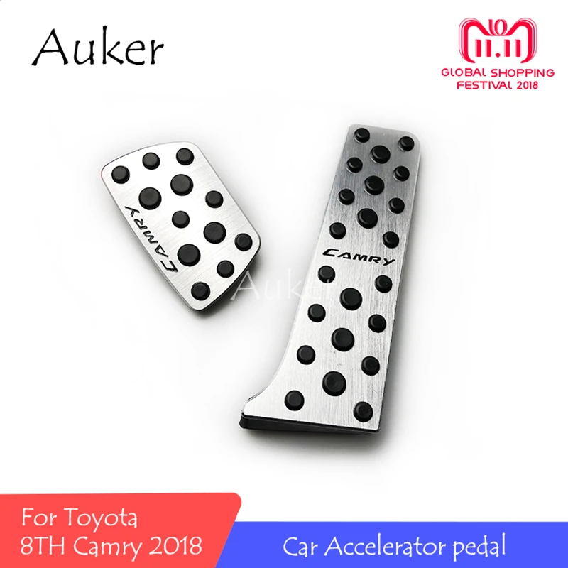 

For Toyota Camry 2017 2018 8th XV70 Car Styling Refit Accelerator Pedal Plate Clutch Throttle Brake Foot Pedal Footrest Treadle