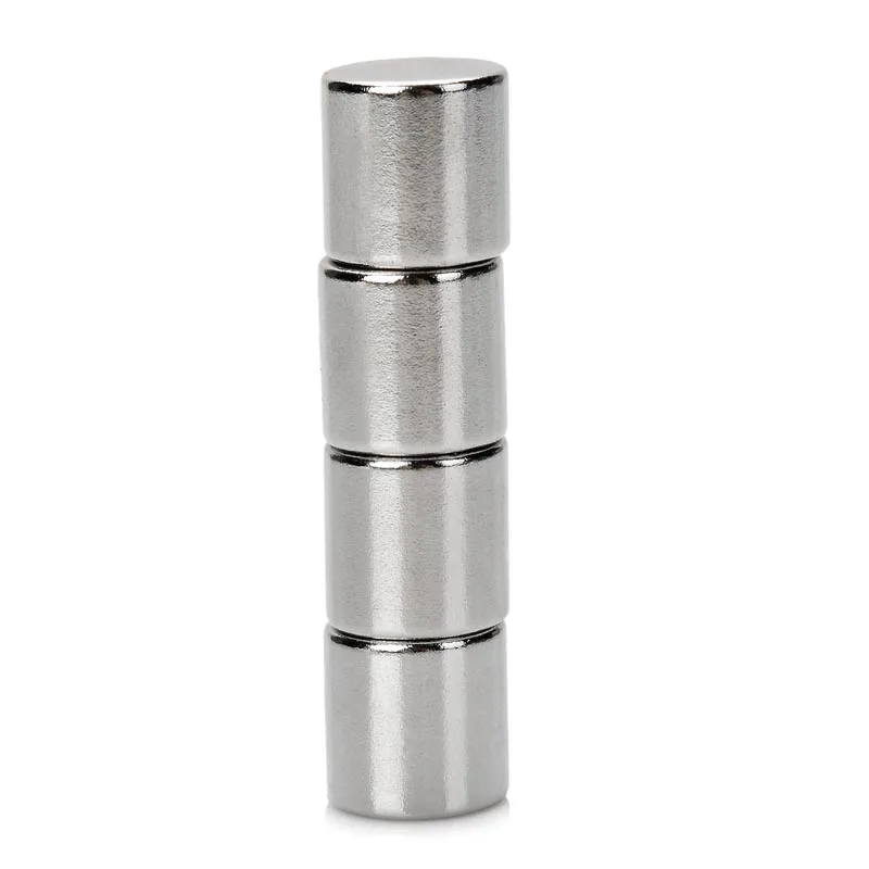 

12*12mm Round NdFeB Magnets ND-FE-B round strong magnetic sheet rectangular magnets with holes - Silver (4PCS)
