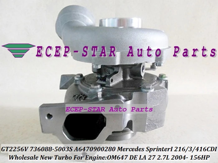 GT2256V 736088-5003S 736088 A6470900280 Turbo Turbine Turbocharger For Mercedes Sprinter I 216CDI 316CDI 416CDI 2004- 2.7L D 154HP OM647 DE LA 27 (5)