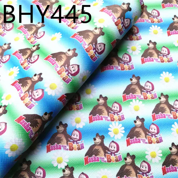 Free shipping 1pcs/7.6*12inch cartoon print leather viny fabric BHY445 | Дом и сад