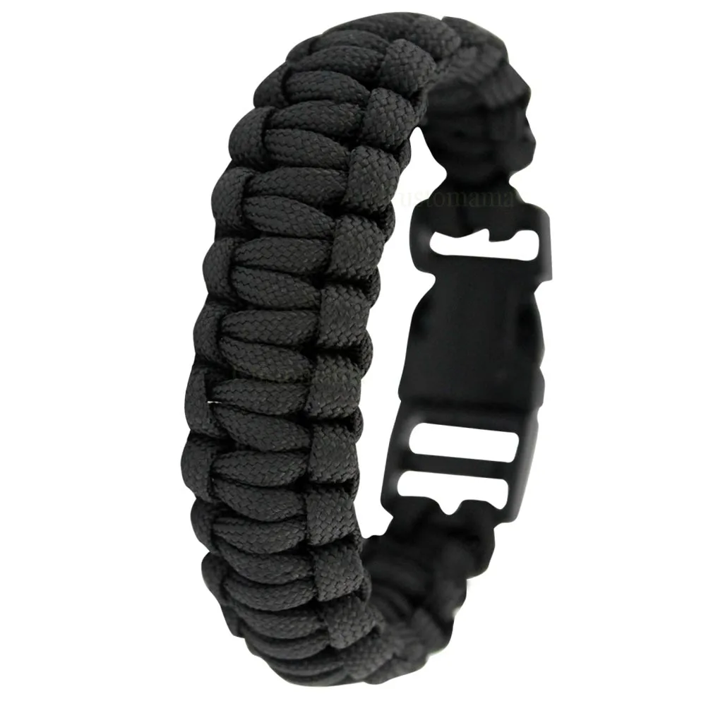 التخييم المشي لمسافات طويلة في الهواء الطلق بقاء Paracord أساور الأسود الأخضر الطوارئ التمويه الإنقاذ مجوهرات النساء الرجال الفتيان الأزياء هد...