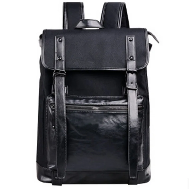 

New Style 3D Three-Dimensional Personality Men Backpack Black Blue Gray Canvas Double Shoulder Bags Computer Large Capacity Bag