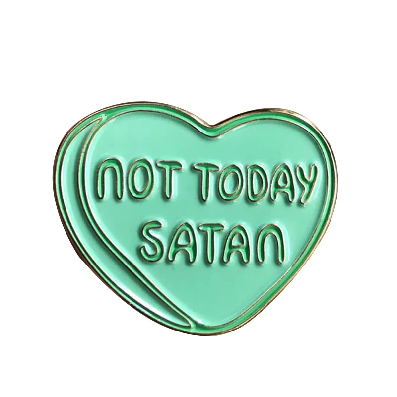 

Not today satan enamel pin Ru Paul catchphrase brooch drag race badge LGBT gothic Halloween pins