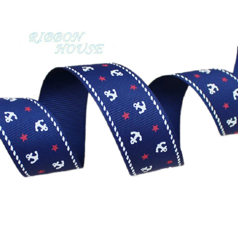 Vibrant Nautical-Themed Grosgrain Ribbon for Gift Decoration (2 Meters/Lot)