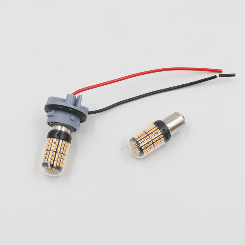 FSYLX 2pcs CanBus led  S25 1156 BA15S p21w BAU15S py21w T20 LED 7440 W21W W21/5 W 3014 144smd ڵ ȣ 극ũ 