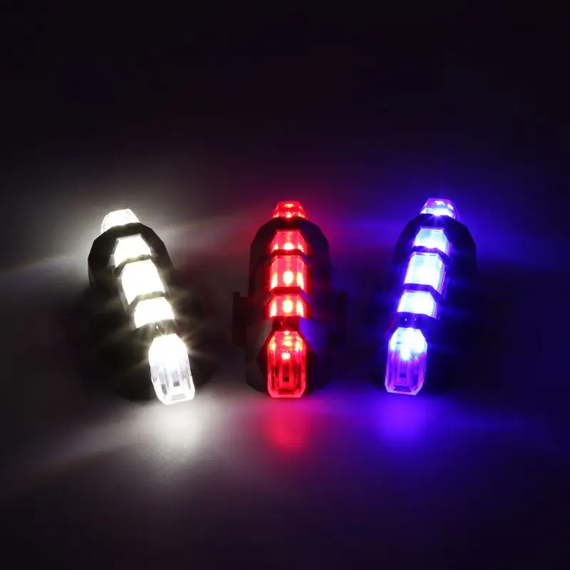 

New Cycling 5 LED USB Rechargeable Bike Light Bicycle Light Tail Warning Light Rear Safety For Bicycle Accessories