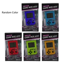 Tetris Mini Handheld Child Video Game Console Capsule Toy Built-in 26 Games Use for Key Chain Ring Gift Random Color