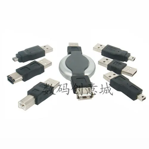 

6 in 1 USB Adapter Travel Kit Cable USB-1394 4p 6P printer port mini5P mini4P