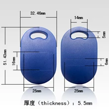 1000 шт. 125 кГц EM4100 ID радиочастотные Брелоки для ключей, RFID тег, RFID Маркер для контроля доступа по отпечаткам KF-21