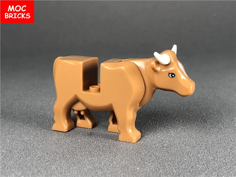 2 шт./лот MOC кирпичи новые животные молоко корова крупный рогатого скота ферма