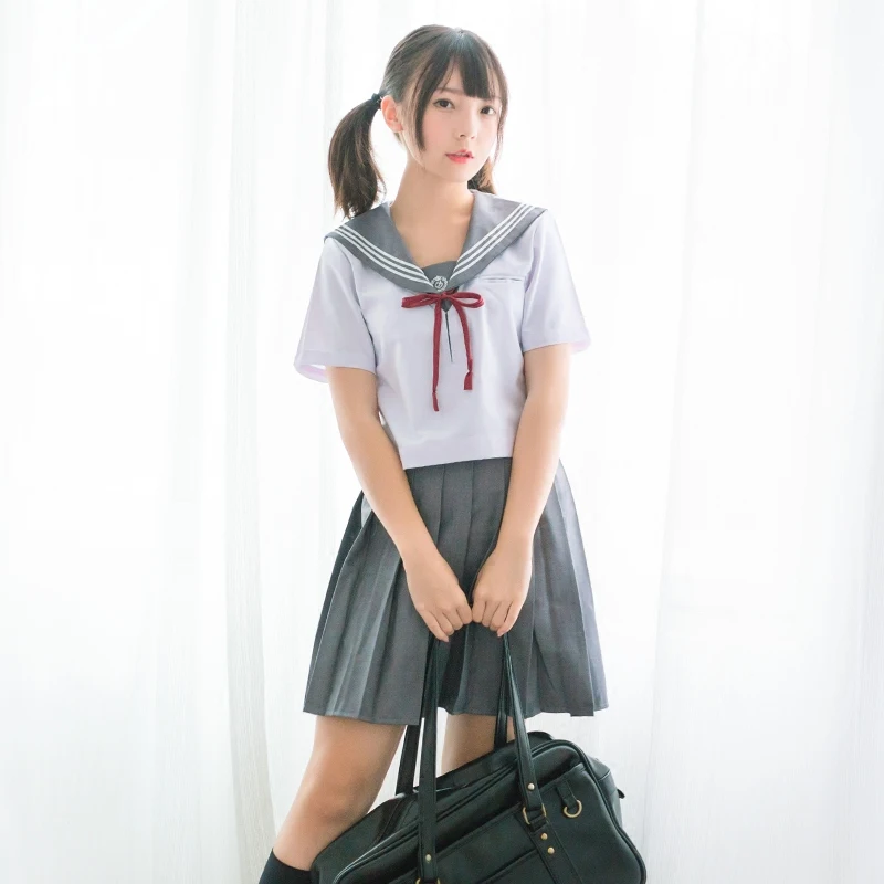 Демисезонный Серый цвет длина рукава: длинный рукав платье для школьницы форма с вышивкой S-XXL