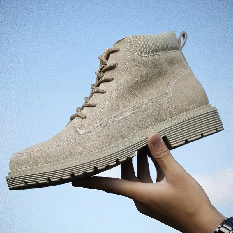 

Yomior High Quality Men Casual Shoes England Outdoor Tooling Ankle Boots Genuine Leather Round Toe Autumn Winter New Boots
