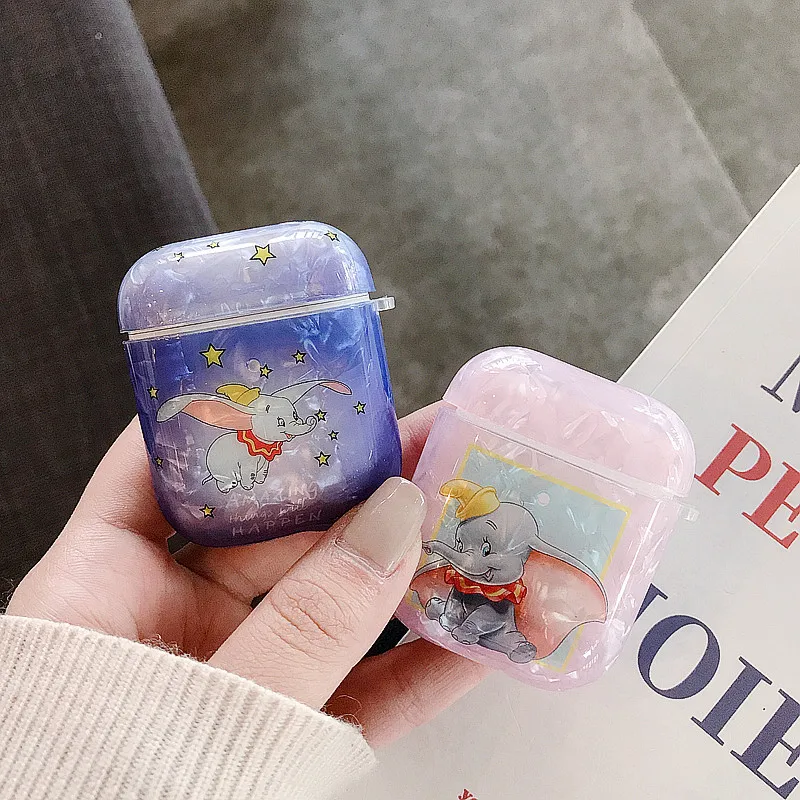 

Cute Cartoon elephant Conch Shell Earphone Headset Accessories PC protection case For Airpods Wireless Bluetooth Headset bags