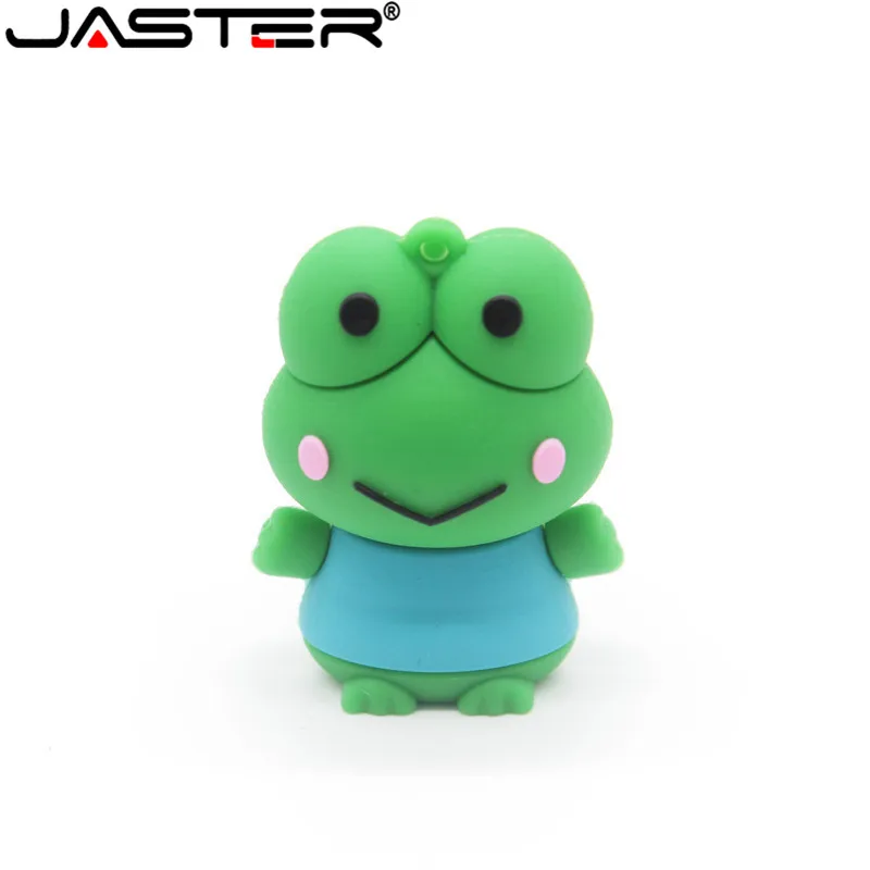 JASTER Модный USB флеш-накопитель с милой лягушкой в виде животных, Подарочный флеш-накопитель, горячая распродажа, мультяшная Флешка 4 ГБ/16 ГБ/32 ГБ/64 ГБ, USB 2,0