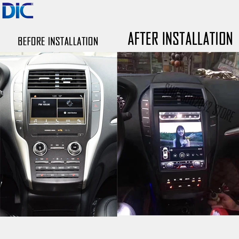 DLC Android система вертикальный экран видео gps автомобильный мультимедийный плеер навигация для Lincoln MKC