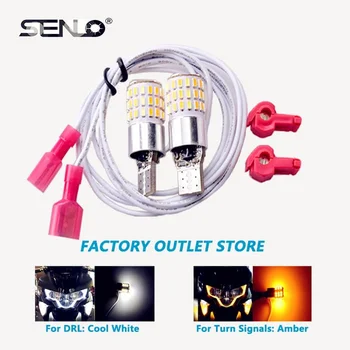 

T10 Led Reversing Turn Signals DRL Tail Light Lamp Bulbs Canbus Dual Color W5W WY5W 2825 2880SW BA9S H5W H10W H5W H10W 64113