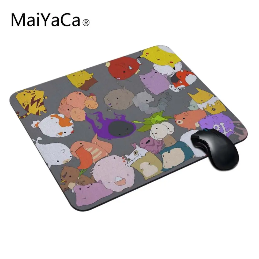 MaiYaCa Забавные милые игры покемон мультфильм серии коврики для мыши противоскользящие прямоугольные коврики для мыши Индивидуальные поддерживаются - Цвет: 18x22cm