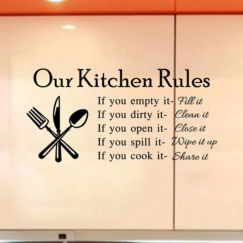 Kitchen Rules Living Room Kitchen Vinyl Wall Stickers For Kids Room Lettering Art Quote Decals Home Poster Sofa Wall Decoration In Wall Stickers From Home Kitchen Rules Living Room Kitchen Vinyl Wall Stickers For Kids Room Lettering Art Quote Decals Home Poster Sofa Wall Decoration In Wall Stickers From Home