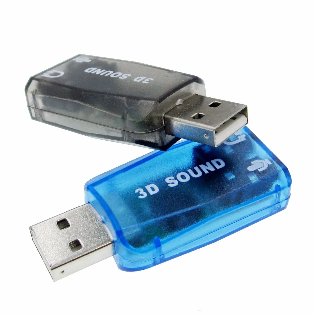 CM108 Chipset USB 2.0 To 3D Audio Sound Card Adapter Virtual 5.1
