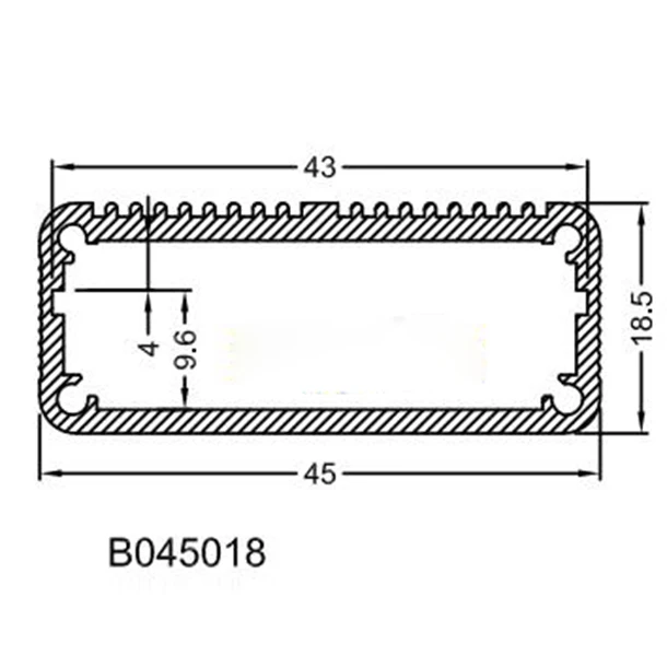 Алюминиевый сплав корпус инструмента Электрический корпус коробка DIY 45X18X80 мм