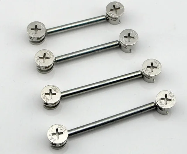Buy 80Sets/Lot 64mm Double Ended Connecting Bolt Cam