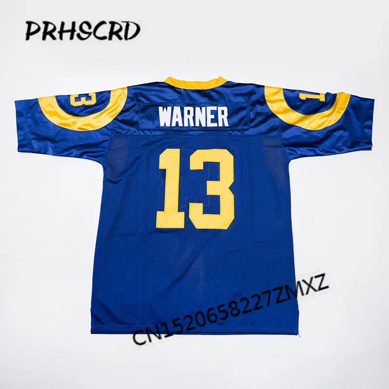Retro star #13 Kurt Warner Embroidered Throwback Football Jersey