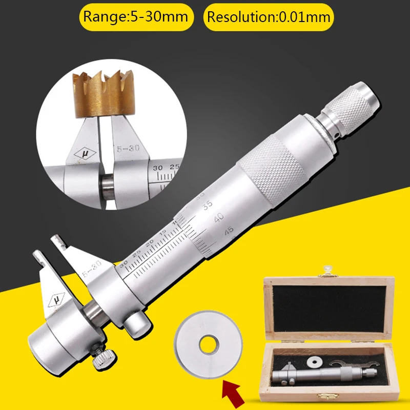 

Measurable precision hole diameter is 0.01 mm parts of 5-30 mm inside diameter micrometer measuring vernier micrometer