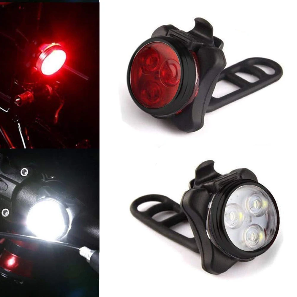 

Bike Light USB Charging COB Highlight and Rear Light Set Flashlight Waterproof Bicycle Night Ride Safety Warning Light