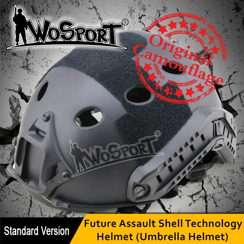 Tactical Helmet PJ Standard FAST UNI-SIZE Pure Color Outdoor CS War Game Airsoft Paintball Head Protector | Спорт и развлечения