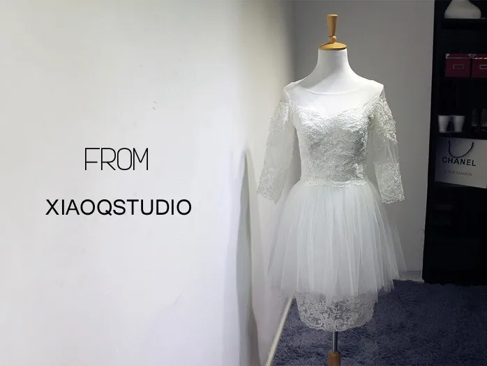 

bridal gown bride salomon free shipping romantic short lace wedding Dress 2014 vestido de noiva casamento new fashionable sexy