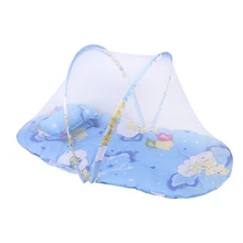 Горячая младенец ребенок москитная сетка Складная хлопковая утолщенная защитная сетка новорожденная кровать москитная сетка от насекомых безопасная сетка-розовый синий