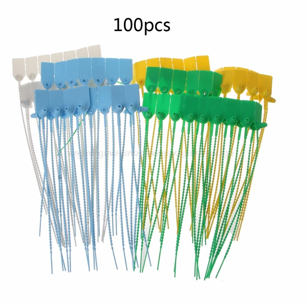 

100PCS Disposable Cable Ties Pull-Tite Security Seals Self Lock Pull Tight Seals JUL19 dropship