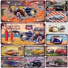 Автомобильный автобус металлический номерной знак винтажный домашний декор жестяная вывеска Бар Паб декоративный металлический знак для гаража металлическая живопись табличка