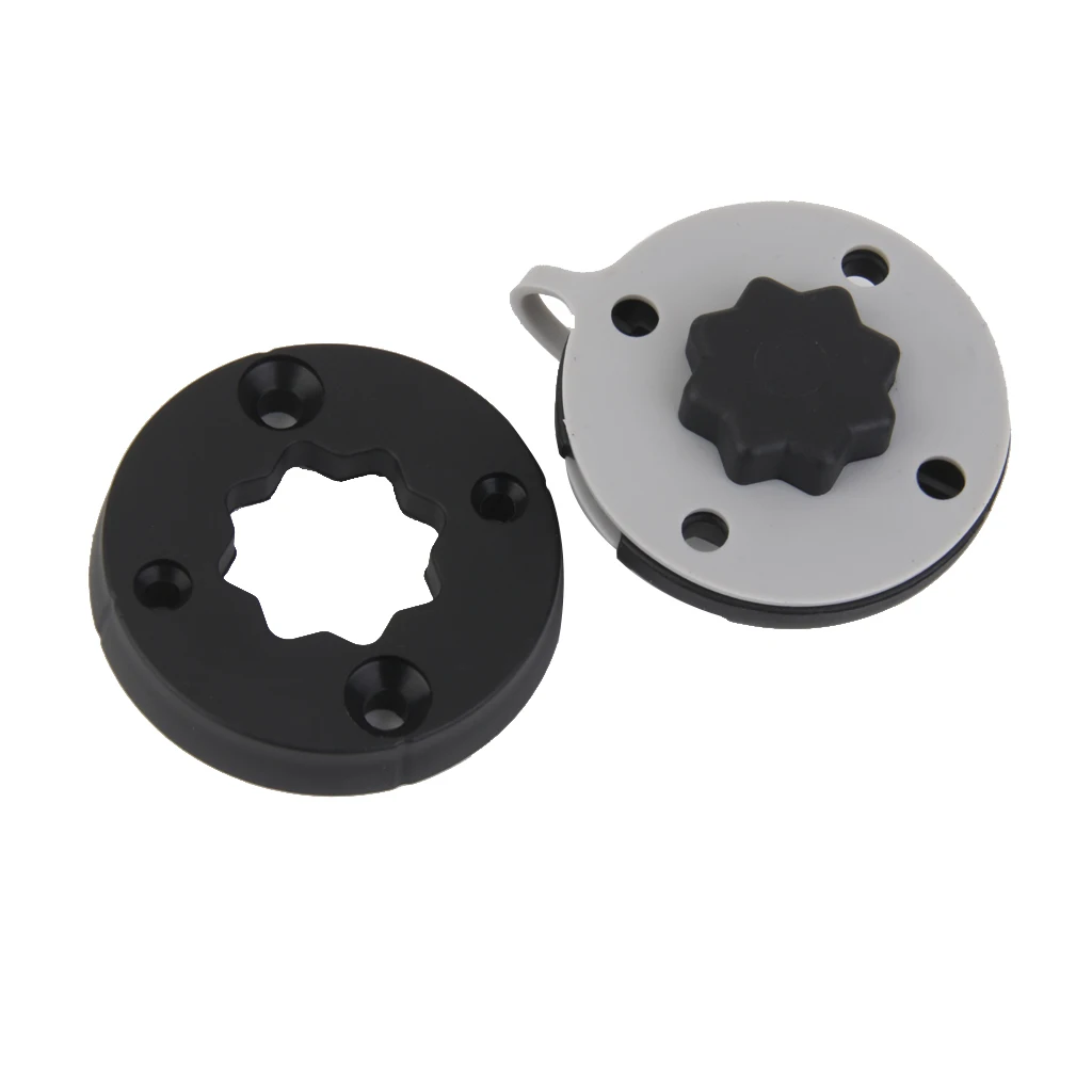3x Round Black PP Plastic Mount Base For Kayak Boat Fishing Rod Holder Rest NEW for Rowing Boat
