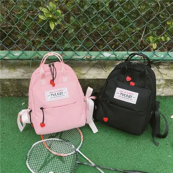 

Backpack Women Large Capacity Fashion Simple School Backpack Girl Female School Student Sen Series Wild Backpack Travel Bag K716
