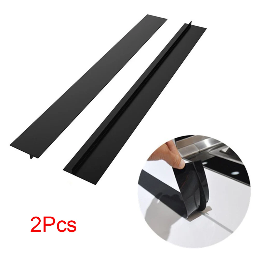 

2Pcs Kitchen Silicone Stove Counter Gaps Cover Heat-Resistant Slit Fill Strips J2Y
