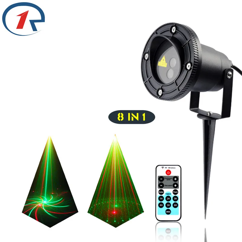 

ZjRight IR Remote 8 Patterns Red Green laser lights outdoor projection waterproof laser stage light dj light disco effect lights